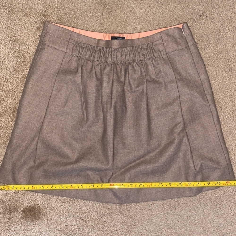 J. Crew Pleated Tan/Brown Wool Mini Skirt - Picture 12 of 12